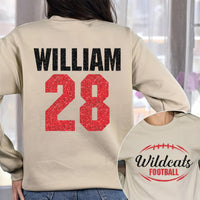 Custom Football Mascot Shirt, Personalized Team Spirit Tee, Football Mom Shirt, Two Sided