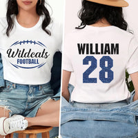 Custom Football Mascot Shirt, Personalized Team Spirit Tee, Football Mom Shirt, Two Sided