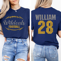 Custom Football Mascot Shirt, Personalized Team Spirit Tee, Football Mom Shirt, Two Sided