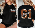 Personalized Football Mom Shirt, Football Mom Shirt With Kids Name & Number, Custom Football Mom Tee, Two Sided