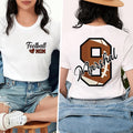 Personalized Football Mom Shirt, Football Mom Shirt With Kids Name & Number, Custom Football Mom Tee, Two Sided