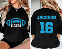 Custom Football Mascot Shirt, Personalized Team Spirit Tee, Football Mom Shirt, Two Sided