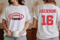 Custom Football Mascot Shirt, Personalized Team Spirit Tee, Football Mom Shirt, Two Sided