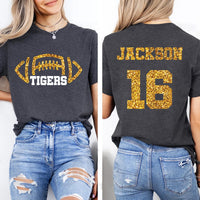 Custom Football Mascot Shirt, Personalized Team Spirit Tee, Football Mom Shirt, Two Sided