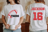 Custom Football Mascot Shirt, Personalized Team Spirit Tee, Football Mom Shirt, Two Sided