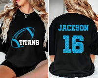 Custom Football Mascot Shirt, Personalized Team Spirit Tee, Football Mom Shirt, Two Sided