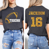 Custom Football Mascot Shirt, Personalized Team Spirit Tee, Football Mom Shirt, Two Sided