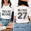 Custom Sports Team Name Shirt, Personalized Sports Shirt, Family Number Tee, Front Back