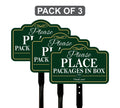 3 Pack Package Deliveries Yard Sign with 16