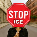 Stop ICE Resist Protest Sign, Political Activist Poster, Anti-Trump Rally Sign, Anti-Fascism Protest Poster for Political Rally and March