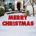 Merry Christmas Yard Sign Letters, Outdoor Holiday Lawn Decorations with Stakes, Waterproof Garden Patio Pathway Xmas Front Yard Décor