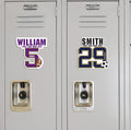 Personalized Football Locker Magnet, Custom Jersey Number School Magnet, Football Team Player Magnet Sign