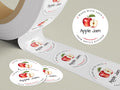 Personalized Apple Jam Roll Labels, Custom Apple Jam Product Stickers, Business Apple Jam Labels for Jars, Apple Jam Canning, Lid Stickers