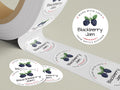 Personalized Blackberry Jam Roll Labels, Custom Blackberry Jam Product Stickers, Business Jam Labels for Jars, Canning, Lid Stickers