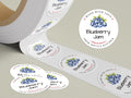 Personalized Blueberry Jam Roll Labels, Custom Blueberry Jam Product Stickers, Business Blueberry Jam Labels for Jars, Canning, Lid Stickers
