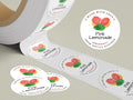 Personalized Pink Lemonade Roll Labels, Custom Pink Lemonade Product Stickers, Business Labels for Bottles & Jars, Canning, Lid Stickers