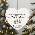 Mr and Mrs Ornament, Personalized First Christmas Married Ornament, Our 1st Christmas as Mr & Mrs Keepsake, Wedding Gift, Housewarming Idea