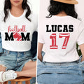 Custom Football Mom Shirt, Name and Number Football Shirt, Personalized Football Mom Tee, Front Back
