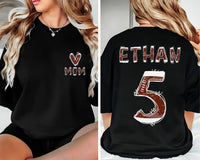 Custom Football Mom Shirt, Football Season Mama Shirt, Two Sided