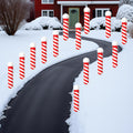 Candy Cane Christmas Yard Signs, Peppermint Lawn Decorations with Stakes, Outdoor Holiday Garden Pathway Patio Winter Xmas Décor