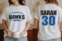 Custom Football Mascot Shirt, Personalized Team Spirit Tee, Football Mom Shirt, Two Sided