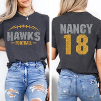 Custom Football Mascot Shirt, Personalized Team Spirit Tee, Football Mom Shirt, Two Sided