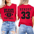 Custom Football Mascot Shirt, Personalized Team Spirit Tee, Football Mom Shirt, Two Sided