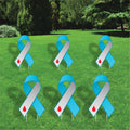 Awareness Yard Signs, Ribbon Lawn Decorations with Metal Stakes, Waterproof Health Awareness Outdoor Garden Patio Church Event Décor