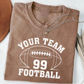 Custom Football Team Name and Number Shirt, Personalized Game Day Football Tee