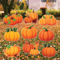 Pumpkin Yard Signs, Fall Harvest Lawn Decorations with Stakes, Thanksgiving Outdoor Garden Patio Walkway Autumn Holiday Party Décor