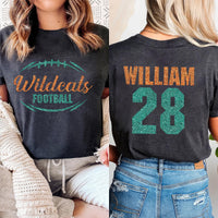 Custom Football Mascot Shirt, Personalized Team Spirit Tee, Football Mom Shirt, Two Sided