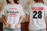 Custom Football Mascot Shirt, Personalized Team Spirit Tee, Football Mom Shirt, Two Sided