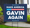 Make America Gavin Again Yard Sign, Gavin Newsom for President, Newsom 2028 Campaign Sign, Democratic Political Yard Sign with Metal H-Stake