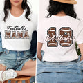 Personalized Football Mom Shirt, Custom Gameday Football Shirt, Football Mama Tee, Front Back