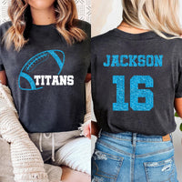 Custom Football Mascot Shirt, Personalized Team Spirit Tee, Football Mom Shirt, Two Sided