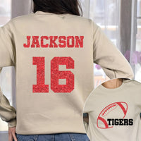 Custom Football Mascot Shirt, Personalized Team Spirit Tee, Football Mom Shirt, Two Sided