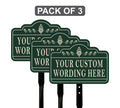 3 Pack Custom Yard Sign with 16
