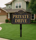 Private Drive Yard Sign with 16