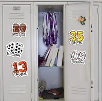 Personalized Football Basketball Soccer Softball Baseball Number Locker Magnet, Custom Jersey Number School Magnet, Team Player Magnet Sign