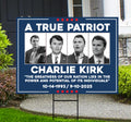 Justice for Charlie Yard Sign, A True Patriot Charlie Kirk Lawn Display, Political, Conservative Statement Yard Sign with Metal H-Stake