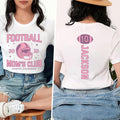 Custom Football Shirt, Personalized Sport Mom Athlete Jersey Number Shirt, Game Day Mama Tee, Front Back