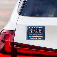 Justice for Charlie Political Protest Magnet, A True Patriot Charlie Kirk, Charlie Kirk Is My Hero, Charlie Kirk Freedom Magnet, 6" x 4.5"