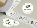 Personalized Dill Pickle Roll Labels, Custom Pickle Product Stickers, Business Dill Pickle Labels for Jars, Pickle Canning, Lid Stickers
