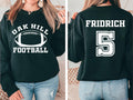 Custom Football Team Name and Number Sweatshirt, Gift for Football Team Lover Sweatshirt, Football Mama Sweatshirt, Front Back