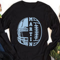 Personalized Football Mom Long Sleeve Shirt, Custom Football Gift Shirt, Women's Football Tee
