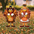 Thanksgiving Turkey Yard Signs, Autumn Harvest Lawn Decorations with Stakes, Happy Thanksgiving Outdoor Garden Patio Pathway Fall Décor