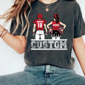 Cheer Football Shirt, Football and Cheer Mom Shirt, Custom Football Player and Cheerleader Tee