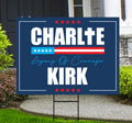 Justice for Charlie Yard Sign, A True Patriot Charlie Kirk Sign, Charlie Kirk Is My Hero Sign, Charlie Kirk Freedom Sign with Metal H-Stake