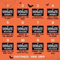 Custom Basketball Softball Halloween Shirt, Inmate Matching Halloween Sport Shirt, Team Halloween Costume Tee with Player Number