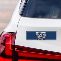 No Kings In America Magnet, Democracy Not Oligarchy Magnet, Anti-Trump, Resist Racism Car Magnet, Resist Fascism Vehicle Magnet, 10" x 3"